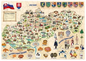 Popularna układanka Mapa Słowacji, 160 elementów