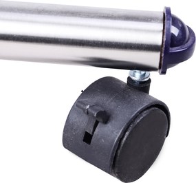 HOMCOM Wieszak na Ubrania na Kółkach Srebrny 86x95x45cm Stabilny i Łatwy w Przechowywaniu | Aosom PL