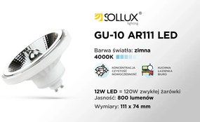 Żarówka LED GU10 4000K 10W 850lm SOLLUX  LIGHTING