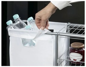 Wielofunkcyjny wózek/regał na kółkach z koszem Wenko Slim, 28 l