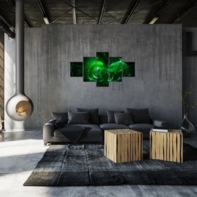Obraz - zielona abstrakcja (125x70 cm)