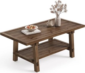 Stolik kawowy do salonu, 120 cm, stolik koktajlowy w stylu wiejskim, ze stabilnymi nogami