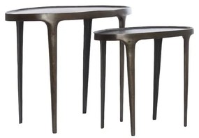 Metalowe okrągłe stoliki zestaw 2 szt. 33x70 cm Arica – Light &amp; Living