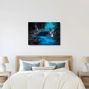 Obraz - Magiczna noc w tropikalnym lesie (70x50 cm)