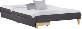 Tapicerowane łóżko 145x32x210 cm szare