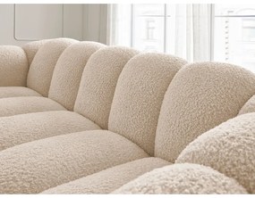 Jasnobrązowa sofa z materiału bouclé 232 cm Hippolyte – Bobochic Paris
