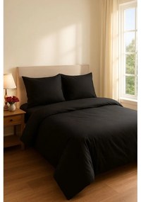 Czarna pościel jednoosobowa z prześcieradłem/3-częściowa 160x220 cm Classic – Mila Home