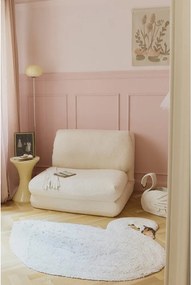 Kremowy bawełniany dywan dziecięcy tkany ręcznie odpowiedni do prania 100x120 cm Swan – Lorena Canals