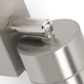 Lampa ścienna zewnętrzna stal IP44 obrotowa i pochylna - Solo