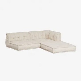 3-częściowa Modułowa Sofa Narożna Z Bawełny Dhel Kolory Naturalne - Sklum