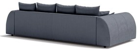 Ciemnoszara sztruksowa rozkładana sofa 310 cm Vanessa – Ropez