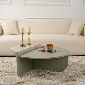 Zestaw 2 okrągłych stołów kawowych z płyty pilśniowej laminowanej L90 cm - ORION