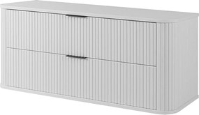 Szafka łazienkowa, matowa biel, czarny uchwyt, 41,5 x 120 x 51,7 cm