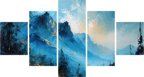 Obraz - Malowanie gór (125x70 cm)