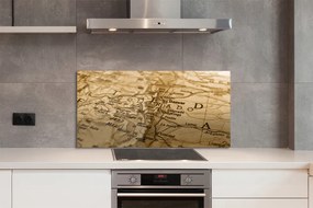 Szkło Ozdobne do Kuchni Antyczna Mapa Podróżnika