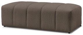 Brązowy podnóżek z materiału bouclé Annecy – Bobochic Paris