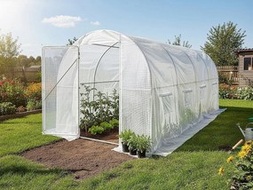 Tunel ogrodowy z drzwiami 4,5 x 2 m "Mimosa" - 9 m² - 180 g - biały