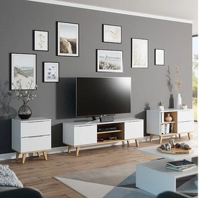 Lowboard biały 138x40x49 nautica