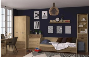 Półka ścienna loft 100 cm dąb cremona + dąb lefkas D4-H26