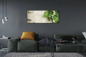 Zdjęcie na płótnie Serce z Liści Brzozy