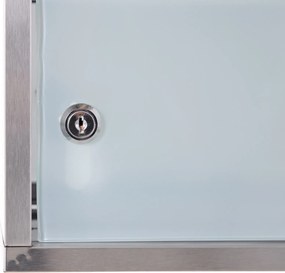 HOMCOM Szafka Medyczna Wisząca 4 Półki Zamykana na Leki Stal Nierdzewna Szer 30xGł 12xWys 60cm Srebrna | Aosom PL