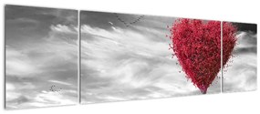 Obraz - serce z koroną drzewa (170x50 cm)