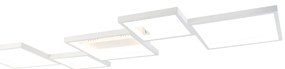 Lampa sufitowa biała z wbudowanym LED-em 3-stopniowo ściemnialnym 5-punktowa - LejoDesignerski Oswietlenie wewnetrzne