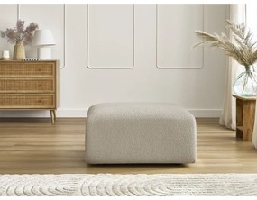 Beżowy podnóżek z materiału bouclé Tina – Bobochic Paris