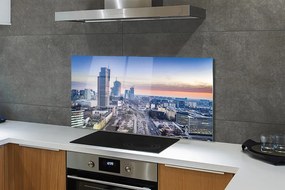 Panel nad Blat Kuchenny Warszawskie Wieżowce o Poranku