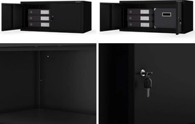 Metalowa nadstawka do szafy biurowej Ewa Compact, kolor czarny