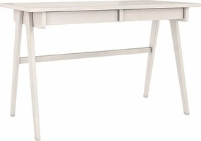 Drewniane bukowe biurko z szufladami Visby EDDA / białe