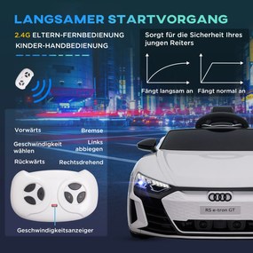 HOMCOM Auto Elektryczne dla Dzieci Biały Pojazd z Pilotem Bezpieczny i Zabawny | Aosom PL