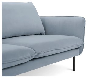 Jasnoniebieska aksamitna sofa 160 cm Vienna – Cosmopolitan Design