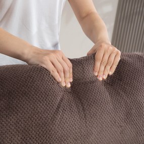 HOMCOM Fotel masujący, 8 punktów wibracyjnych, 5 trybów, ogrzewanie lędźwiowe, regulowany, obrotowy, tapicerowany fotel, brązowy