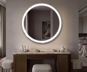 Lustro Okrągłe do Sypialni Podświetlane LED L76