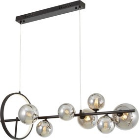 Idealny żyrandol nad stół 120-160 cm Boston Long 90, klosze grafitowe