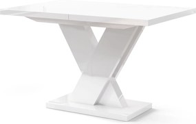 Rozkładany stół w wysokim połysku Dixon biały