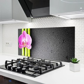 Panel Szklany do Kuchni Duet Bambusa i Orchidei