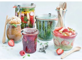 Weck 6-częściowy zestaw słoików do wekowania Tulpe1062 ml z akcesoriami, średnica 100 mm
