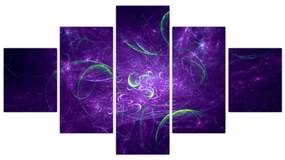 Obraz - fioletowa abstrakcja (125x70 cm)