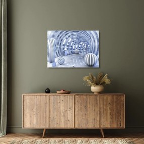 Obraz na szkle - abstrakcja 3D (70x50 cm)