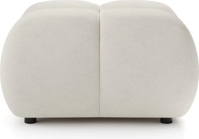 Pufa MODA Tapicerowana Wygodna Siedzisko Podnóżek Tkanina szenilowa Kremowy, PERFECT HARMONY 2