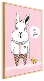 Plakat Przyjaciel królika 60x90 cm z ramą złotą bez marginesu ARTGEIST B