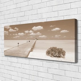 Obraz na płótnie Nadmorski Most o Poranku
