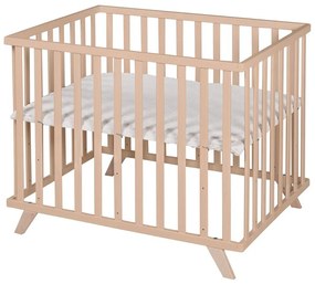 Kojec dla dzieci z litego drewna bukowego z regulowaną wysokością w naturalnym kolorze 75x100 cm Lil Planet – Roba