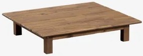 Prostokątny Stolik Kawowy Do Ogrodu 85x75 Cm Z Drewna Akacjowego Brina Akacja Brąz - Sklum