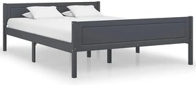 Szare Sosnowe Dwuosobowe Łóżko 160X200 W3-G22