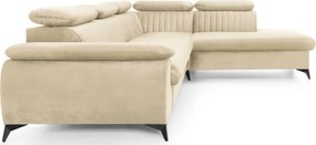 Kremowy narożnik z regulowanymi zagłówkami K4-F92