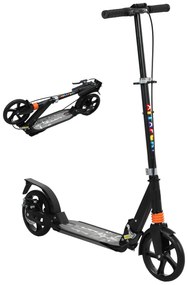 AIYAPLAY Hulajnoga dziecięca Scooter z regulowanymi uchwytami, składana hulajnoga dla dzieci 6-12 lat, 94 x 36 x 88-103cm, Czarny