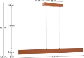 Lampa wisząca LED w kolorze terakoty z metalowym kloszem Boadella – Kave Home